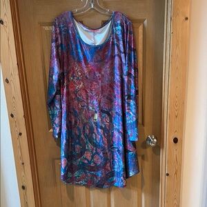 Colorful Long Sleeve Women's Dress
